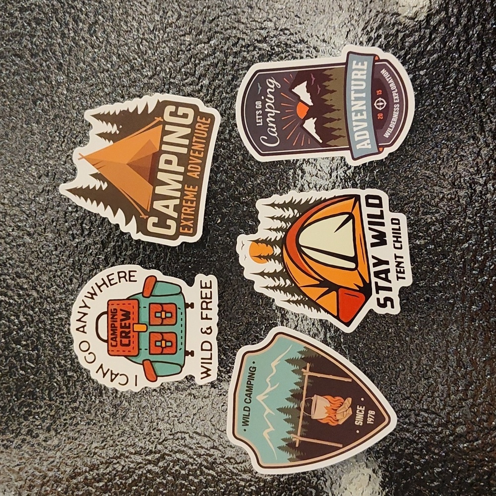 Stickers - Wild Camping Pack - Bag #20 -  Set of 5 - NWOT